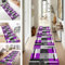 SUCERU Teppich Läufer Flur Küche rutschfest waschbar Teppichläufer Lang 80X350CM Violett Grau Modern Design Meterware Korridor Tepiche Esszimmer Schlafzimmer Wohnzimmer Schmutzfangmatte