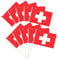 Tibijoy Lot de 50 drapeaux suisses de la Suisse – Petits drapeaux nationaux miniatures pour défilés, festivals internationaux, décorations de fête