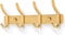 YUET Patère Murale de 4 Crochets, Porte Manteau Mural Acier Inoxydable, Crochet pour Suspendre Manteaux écharpes, Sacs à Main, Serviettes, Vêtements (Doré)