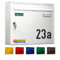AL Briefkastensysteme Briefkasten mit Hausnummer weiß RAL 9016 - Basic 1er Briefkasten mit Namen und Hausnummer wetterfest Din A4 - Postkasten mit Hausnummernschild personalisiert