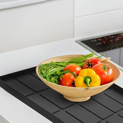 Mini Fridge Mat 60x60cm Silicone Floor Protector Mat Washing Machine Drip Tray with Raised Edge Washable Under Fridge Carpet Drip Pan Fridge Freezer Mat Pads for Dryer Wine Cabinet Coffee Machine