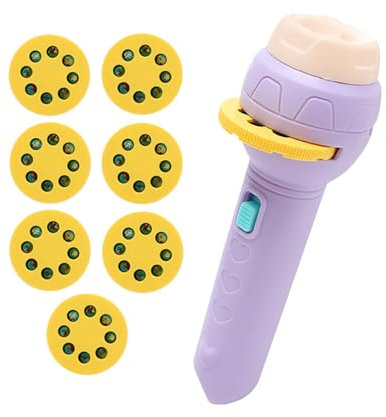 Projektor Taschenlampe Kinder mit 56 Bilder, Tiere Dinosaurier Früchte Fahrzeuge Taschenlampe Projektor für Kinder, Diaprojektor Lampe Spielzeug, Pädagogische Spielzeug Lernlampe für Junge Mädchen