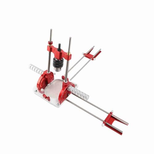 FLEXMAN Drill Guide Locator, Aluminum Alloy,Adjustable Pin Hole Drilling Guide Rod, Drilling Positioner Fixture, Portable Multi Angle Drill Guide for Woodworking