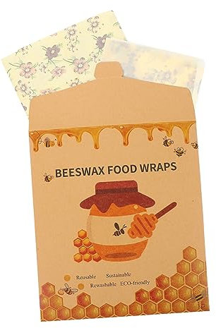 BEBEMOKO 3pcs Wraps for Bowl Reusable Food Preservation Wraps Beeswax Bowl Cover Food