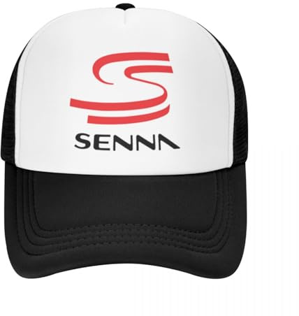 OAUMJIIL Schwarz Senna Ayrton Motorsports Casual Mesh Baseballkappe Herren Grid Snapback Caps Neuer Trend Sonnenschutz Hut