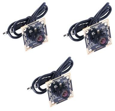 xicoolee OV9732 USB HD Camera 1MP 100° FOV, 1280x720 Resolution, Plug & Play UVC Webcam with Manual Focus, Compatible with PC/MAC/Linux/Android for Facial Recognition/QR Scanning (3 Packs)