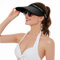 AKJAXQU Visor Cap Damen und Herren, Damen Papierstroh Visor Cap Einfarbig, Sonnenvisier, Sonnenhut, Schildkappe Uni verstellbar