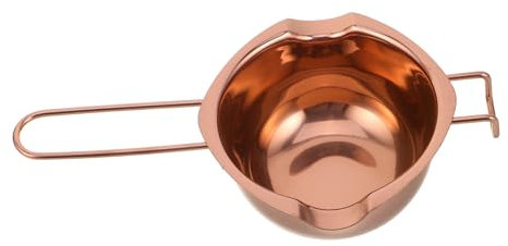 iplusmile Melting Bowl Butter Melting Chocolate Pots Chocolate Melt Bowl Wax Melting Pots Candy Making Supplies Chocolate Melting Pot for Making Cheese Melting Pots Stainless Steel Rose Gold