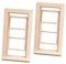 TOBBOMEY 2pcs Mini Wooden Dollhouse Window Frame Scale Sliding Design for Dollhouses and Miniature Projects Wood Construction Play and Decor