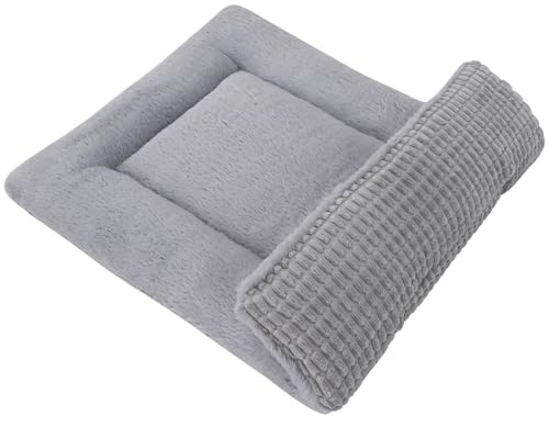 PET SPPTIES Hundebett Weiches und Warmes Matten Hundekissen Waschbarn kuschelig Umkehrbar Haustier Sofakissen PS085 (75X50 cm, Full Grey)