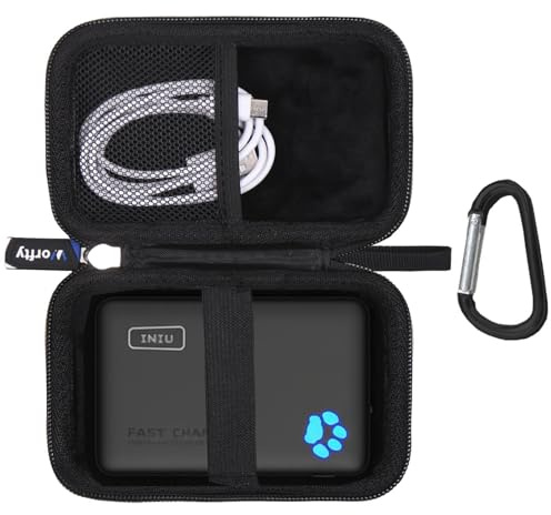 worfty Case for Belkin Portable Charger, Wireless Power Bank 5,000mAh w/ Qi2 - Travel Protective Carrying Storage Bag (Black)