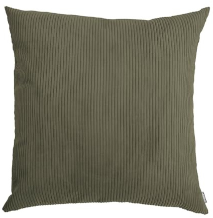 mokebo XXL Sofakissen 'Das Anschmiegsame', gemütliches Riesenkissen, XXL Kissen oder Jumbokissen mit Cordbezug, auch als Couchkissen, Liegekissen oder Bodenkissen in Oliv, 90x90x10 (B/H/T in cm)