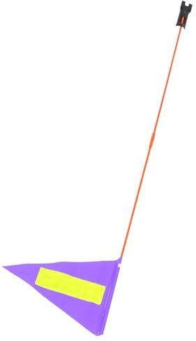 Ciieeo Höhenverstellbare Kinderfahrrad Sicherheitsflagge mit Reflektierendem Violettem Fiberglas Fahnenmast Abnehmbar für Erhöhte Sichtbarkeit bei Nachtfahrten