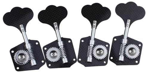 Bass Tuner 1:28 Verhältnis Carbon Fiber Open Gear Tuning Key Pegs Maschine Kopf Für Elektrische Jazz Gitarre(2R2L CR)