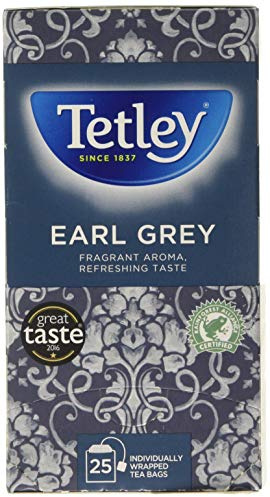 Tetley Earl Grey Tea Bags Drawstring in Envelope - Pack of 25 Tea Bags