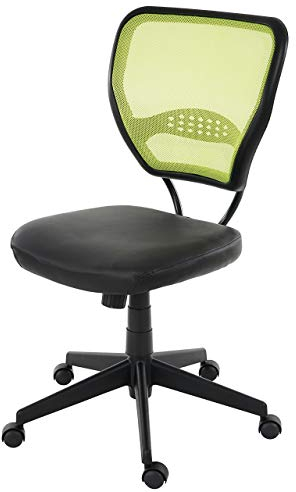 Mendler Profi-Bürostuhl Seattle, Chefsessel Drehstuhl, 150kg belastbar, Kunstleder - grün ohne Armlehnen
