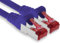 1aTTack.de - 1x 0,5m câble patch CAT6 S/FTP PIMF blindage CAT.6 câble réseau RJ45 câble Ethernet DSL LAN routeur commutateur modem panneau de brassage - violet - 1 pièce