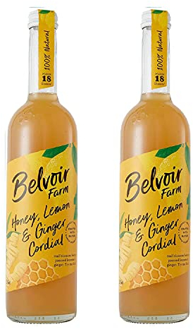 (2 Pack) - Belvoir - Honey Lemon Ginger Cordial | 500ml | 2 PACK BUNDLE