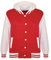 A2Z 4 Kids Mädchen Jungen B.B Kapuzenjacke Unifarben Varsity Klassisch Baseball Stil - B.B Plain Hooded Jacket Red 11-12