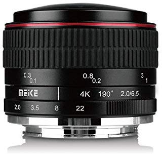 Meike MK - Obiettivo a occhio di pesce f/2.0 da 6,5 mm per fotocamere Panasonic Micro 4/3