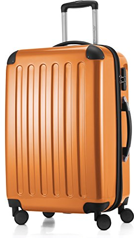 Hauptstadtkoffer - Alex - 4 Doppel-Rollen Hartschalen-Koffer Trolley Rollkoffer Reisekoffer, 65 cm, 74 L, Orange