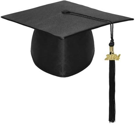 TopTie Graduation Cap mit Quaste 2024 Uni Abschluss Hut Studentenhut Hut für High School & Bachelor