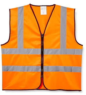 Supertouch 32381 Zipped Hi Vis Vest, Small, Orange
