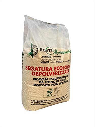 Segatura Ecologica Non Trattata Depolverizzata Legno di Abete Confezione 40 Litri