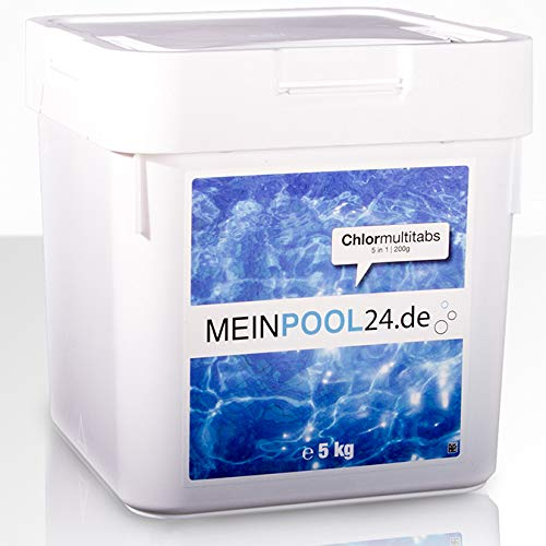 Meinpool24.de 2 x 5 kg Chlor Multitabs für den Swimmingpool Marke Meinpool24.de 200g Multitfunktionstabletten