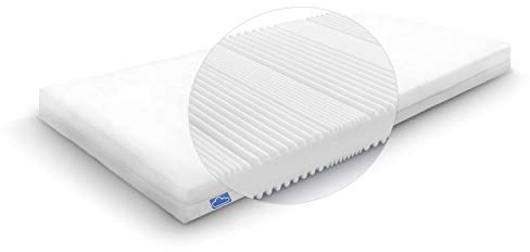 Wolkenwunder Wellflex MultiPlus 7-Zonen-Schaum-Matratze 140x200 cm mittel 14,5 cm Gesamthöhe I Bezug waschbar I hygienisch I pflegeleicht