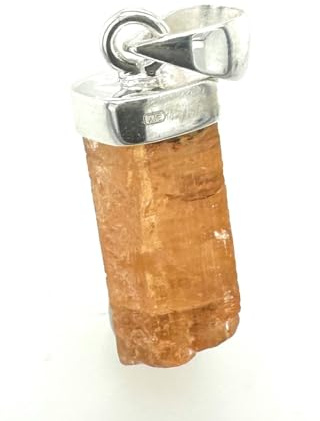 Natural Imperial topaz 925 Sterling Silver Pendant 27mm