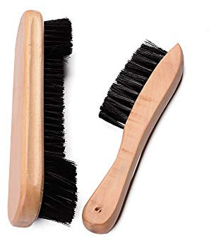 MUZOCT 22,9 cm 100% Massivholzgriff Billardtisch und Schienenbürste Set zur Reinigung von Billardtisch (Holz)