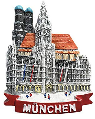 München Deutschland 3D Fraumünster Kühlschrankmagnet Souvenirs Handgemachte Harz Magnetische Aufkleber Home Küche Dekoration, München Kühlschrankmagnet Sammlung Geschenk