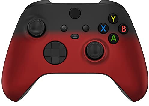 eXtremeRate Coque Avant de Remplacement pour Xbox Séries X/S Manette, Coque Avant Custome pour Xbox Séries X/S, Manette Non Inclut-Dégradé Rouge