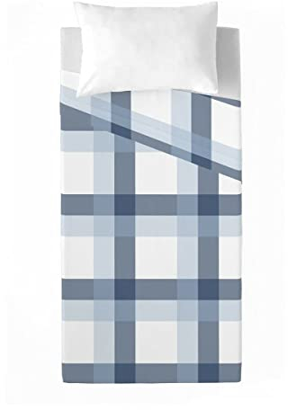 Popcorn Bettwäsche-Set Schottlands, Blau, für 135 cm Bett