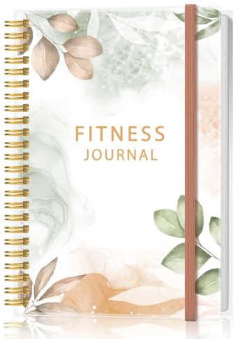Simplified Fitness Journal for Women & Men,A5 Workout Journal/Planner Daily Exercise Log Book to Weight Loss, Gym, Muscle Gain, Bodybuilding Progress, 5.8x8.3, Pink Flower
