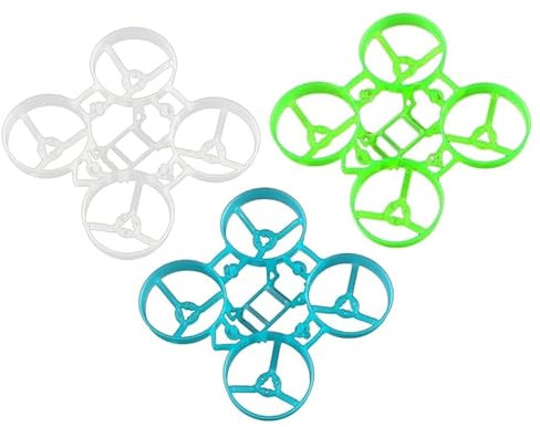 Zubehör für Drohnen 3 STÜCKE Rahmen KIT for Tiny Whoop Drone Quadcopter FPV RC FPV Brushless Racing Freestyle DIY Teile (Color : Blue-Green-White)