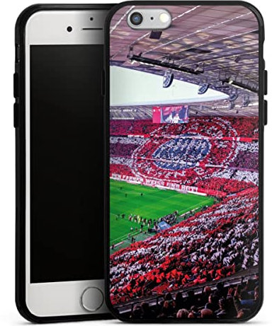 DeinDesign Silikon Hülle kompatibel mit Apple iPhone 6 Case schwarz Handyhülle FCB FC Bayern München Bundesliga