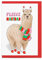 Sketchy Print Co - Lustige Weihnachtskarte für Freund oder Mama - Fleece Navidad - niedliches Alpaka Lama