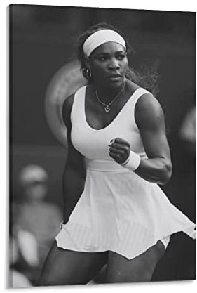 JITENG Sports World Rekordhalter Serena Williams Celebrity Poster Wandkunst Gemälde Leinwanddrucke Dekor Poster Kunstwerke 40 x 60 cm