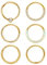 Adramata 6 Stück 16G 18G Nasenring Septum Ring für Damen Herren Silber Nostril Chirurgenstahl Nase Helix Conch Tragus Ohr Lippenringe Set