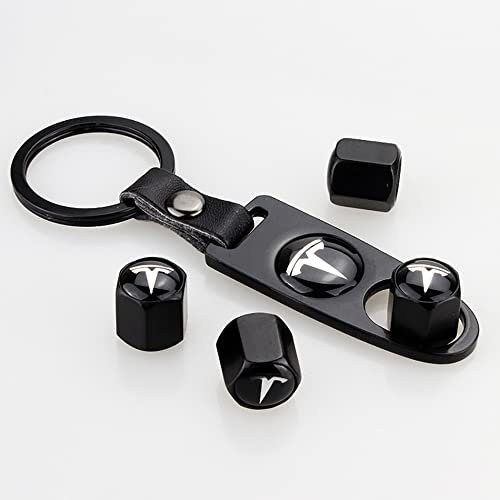 PartyUnix 1 Satz Autoreifen-Ventilkappen Bolzentyp Korrosionsschutz, für Tesla staubdichtes Antifouling auslaufsicheres Zubehör