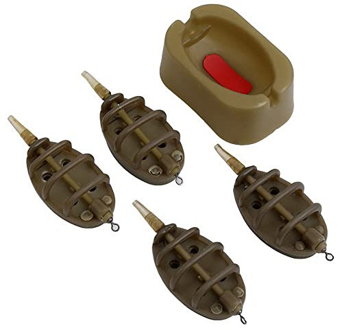 SEIWEI Flacher Inline-Futterspender, Angel-Inline-Feeder mit Schnellentriegelungsform, Drennan-Methode, Feeder, Angelzubehör (15 g, 20 g, 25 g, 35 g)