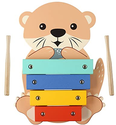Otter Wooden Xylophone, Toddler Baby Instruments - Animal Musical Toys For 1 Year Old Kids - Montessori Kids Musical Percussion Instruments - Early Development Activity Toy by Orange Tree Toys