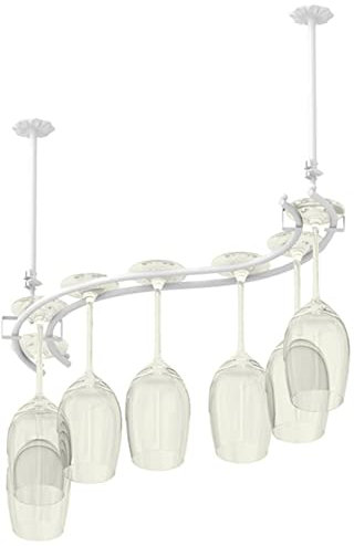 NileMAll Weinglasregal zum Aufhängen an der Decke, Weinflaschenhalter im europäischen Stil, Dekoration, Stemware, Kelchregal für Bars, Zuhause, Küche