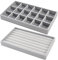 Alicer 2pcs Samt Schmuck Trays Organizer, platzsparende stapelbare Schmuck Box Ring Ohrringe Schmuck Speicher Schublade, für Ohrring Halskette Armband Ring Zubehör(Size:2pcs)