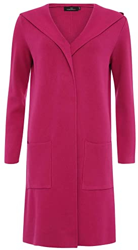 Zwillingsherz Strickjacke Cardigan für Damen Frauen - Hochwertiger Mantel Überwurf warm weich und kuschelig mit Kapuze - Perfekt für Frühjahr Herbst Winter - Cape Umhang mit weichem Strick