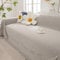 Sofa Überzug 180x260cm, Einfarbig mit Quasten Couchbezug 2 Sitzer Sofahusse Kratzfest Grau Couchbezug für Wohnlandschaft
