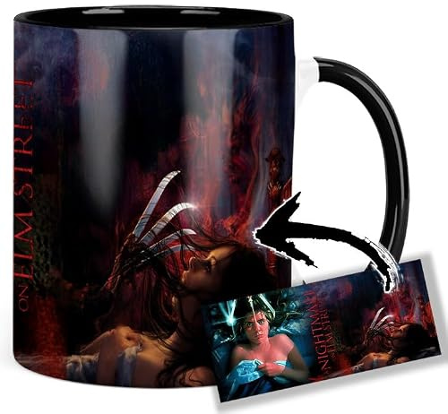A Nightmare On Elm Street Freddy Krueger B Tasse Innen & Henkel Schwarz Keramikbecher Mug