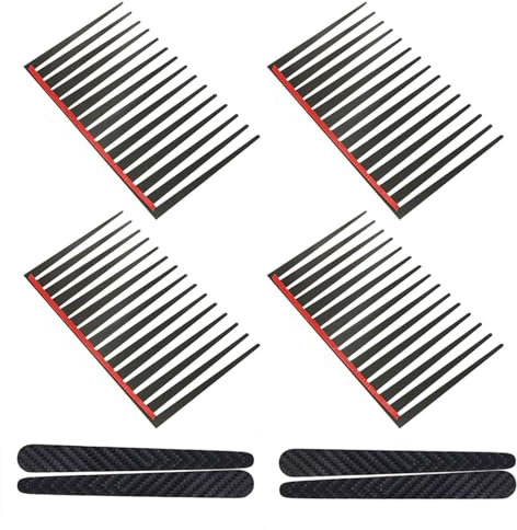 CWPFVQA Autoaufkleber, 2 Paar Auto-Wimpern, 4 Stück Autotürgriff-Schutzaufkleber, Schwarz, Einzigartig, Metall, Kunststoff, Glas, Film, Outdoor, Auto, Scheinwerfer